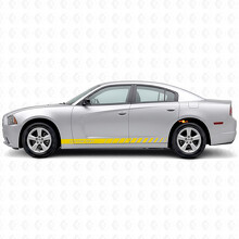Individuelle Text-Strobe-Streifen Seitenvinylaufkleber für Dodge Charger 2011-2014_5