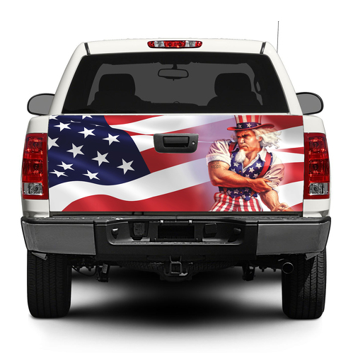 Uncle Sam amerikanische USA-Flagge Heckklappen-Aufkleber, Aufkleber, Pick-up-Truck, SUV, Auto