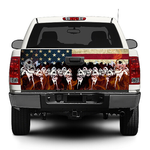 Zombie- & USA-Flag-Hecktür-Aufkleber für Pick-up Trucks und SUVs