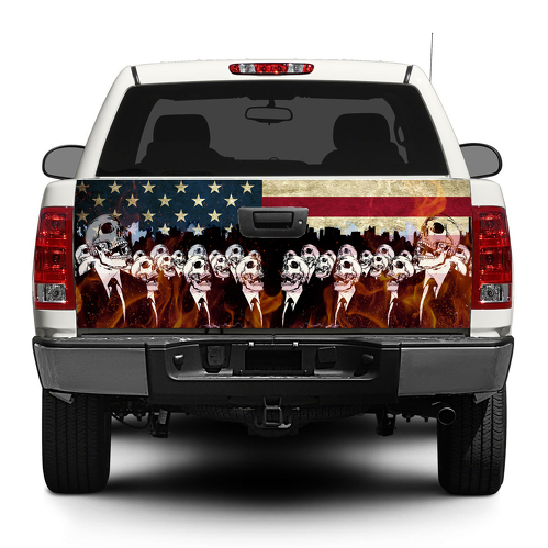 Zombie amerikanische USA-Flagge Heckklappen-Aufkleber, Aufkleber, Pick-up-Truck, SUV, Auto
