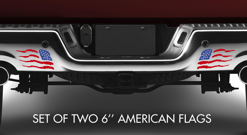 2x Std Reversed USA American Flag Stars Stripes Patriotischer Auto-LKW-Vinyl-Aufkleber