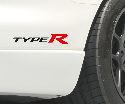 2x Typ R Honda JDM Drift Sport Rennwagen Vinyl Aufkleber passend für Integra Civic Accord