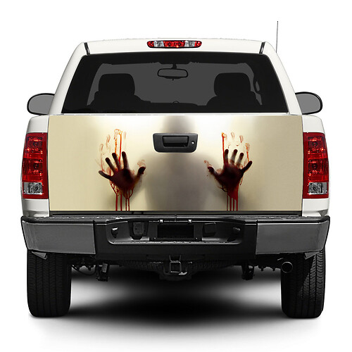 Blutbefleckte Hände Heckklappen Vinyl-Aufkleber für Pick-up Trucks SUVs