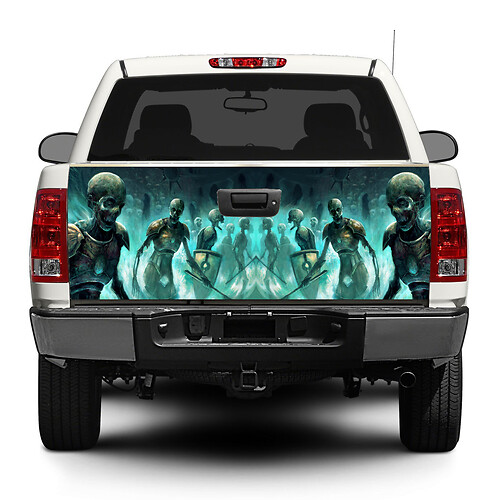 Panzer-Skelette Heckklappen Vinyl-Aufkleber für Pickup-Trucks und SUVs