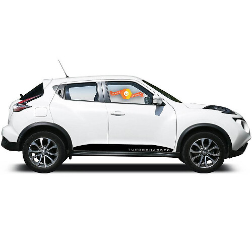 Turboaufladung Seitenstreifen Vinyl-Aufkleber Set für Nissan Juke