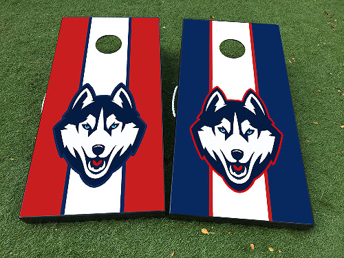 Connecticut Huskies Basketball Cornhole Board Folien-Set