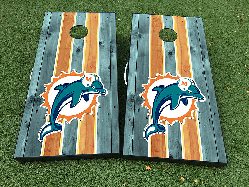 Miami Football Team Cornhole Brett Vinyl Wrap Aufkleber Set