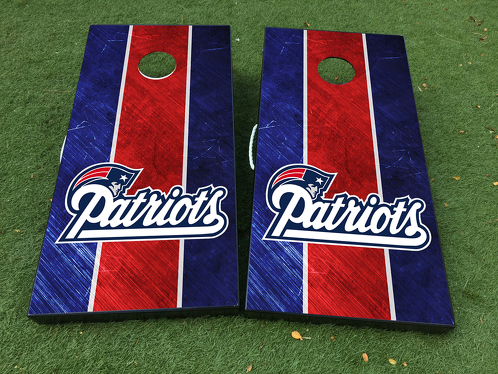 New England Patriots Football Cornhole Brettspiel-Aufkleber Vinylfolie mit laminierter Folie