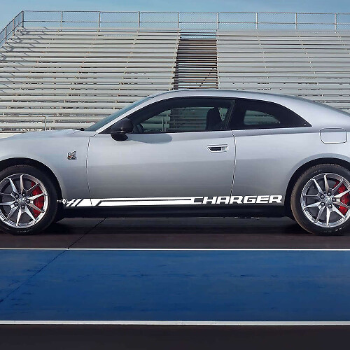Charger Schwellerstreifen Vinylaufkleber für Dodge Charger Electric
