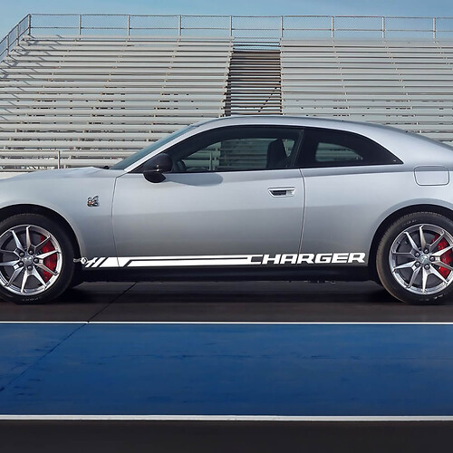 Seitentzieher Aufkleberstreifen für Dodge Charger Electric
