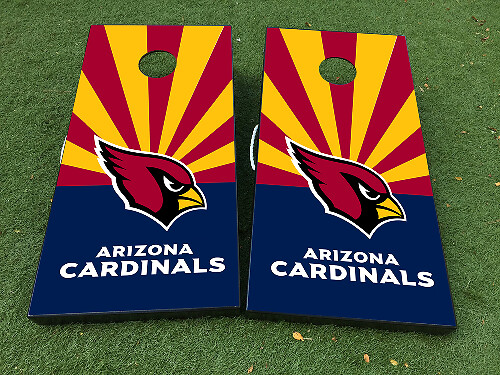 Arizona Cardinals Stil Cornhole-Brett Vinylfolien-Aufkleber-Set