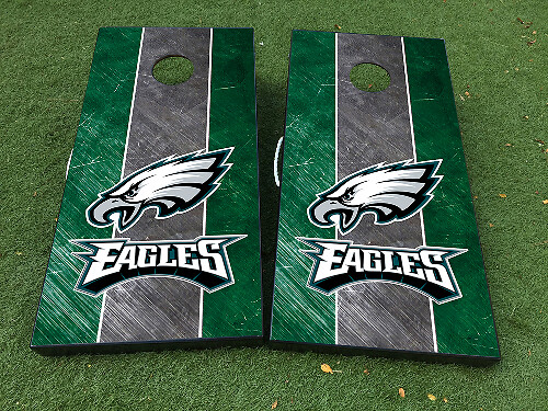 Philadelphia Eagles Football Cornhole Brettspiel Streifen Aufkleber Decal VYNILFOLIEN mit LAMINIERT