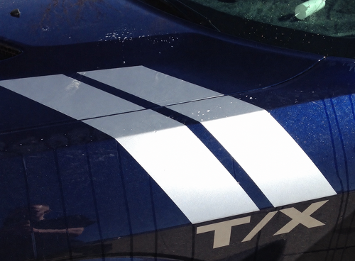Individuelle T/X Silber Stil Hash-Streifen Kotflügel Vinyl Aufkleber für Dodge Challenger