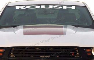 ROUSH MUSTANG Vinyl-Aufkleber, Windschutzscheiben-Aufkleber, Emblem, Logo, Grafik, WEISS