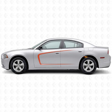 C-Style Umriss-Streifen Seiten Vinyl Aufkleber Sticker für Dodge Charger 2011-2014_4