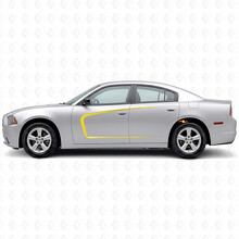C-Style Umriss-Streifen Seiten Vinyl Aufkleber Sticker für Dodge Charger 2011-2014_5