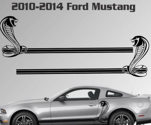 2010–2014 Ford Mustang Rocker Stripe Vinyl Aufkleber Aufkleber GT 5.0 Graphic Cobra