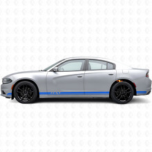 Doppelte Streifen & Individuell bedruckter Seitlicher Vinyl-Aufkleber für Dodge Charger 2015-2026_2