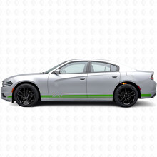 Doppelte Streifen & Individuell bedruckter Seitlicher Vinyl-Aufkleber für Dodge Charger 2015-2026_3