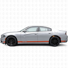 Doppelte Streifen & Individuell bedruckter Seitlicher Vinyl-Aufkleber für Dodge Charger 2015-2026_4