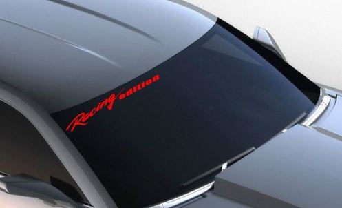 Windschutzscheibe Racing Edition Vinyl-Aufkleber Sportwagen-Aufkleber-Logo passend für CAMARO RED