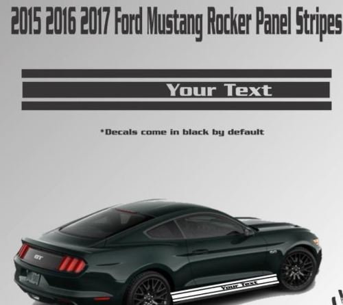 2015 2016 2017 Ford Mustang Rocker Panel Racing Streifen Vinyl Aufkleber benutzerdefinierten Text