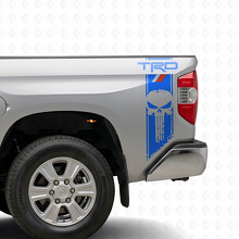 TRD Punisher Schädel Streifen Seitlicher Vinyl-Aufkleber für Toyota Tundra_2