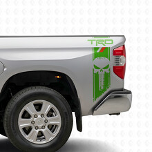 TRD Punisher Schädel Streifen Seitlicher Vinyl-Aufkleber für Toyota Tundra_3