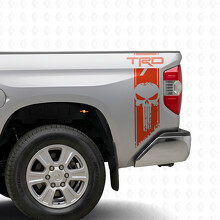 TRD Punisher Schädel Streifen Seitlicher Vinyl-Aufkleber für Toyota Tundra_4