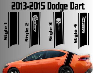 2013–2020 Dodge Dart Hinten Racing Stripe Vinyl Aufkleber Aufkleber SXT SRT RT SRT8
