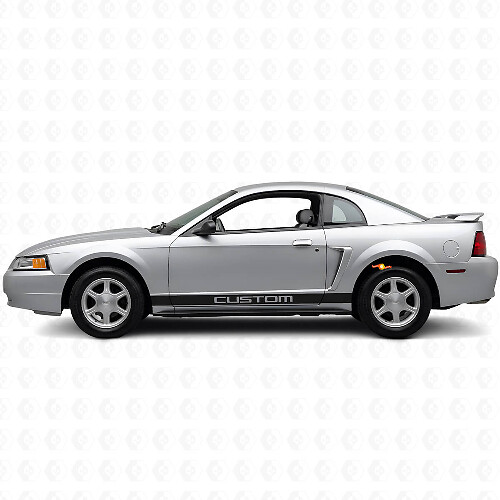 Benutzerdefinierter Vinyl-Aufkleber Satz für Rocker Panel Streifen für Musclecar Mustang 1994-2004