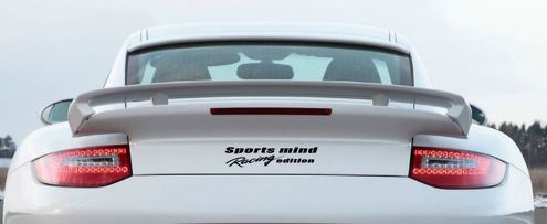 Sports Mind Racing Edition Vinyl-Aufkleber Sport Trunk Sticker Logo passend für PORSCHE BLK