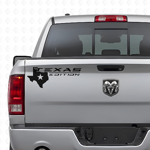 Texas Edition mit Kartenlogo Heckklappen-Vinylaufkleber für Trucks_1