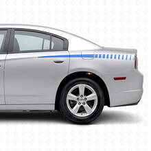 Verlaufende Stroboskop-Streifen Seiten-Vinylaufkleber für Dodge Charger 2011-2014_2