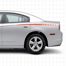 Verlaufende Stroboskop-Streifen Seiten-Vinylaufkleber für Dodge Charger 2011-2014_3