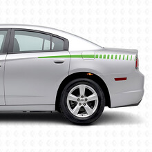 Verlaufende Stroboskop-Streifen Seiten-Vinylaufkleber für Dodge Charger 2011-2014_4