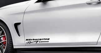 NÜRBURGRING Racing Edition Vinyl-Aufkleber, Sport-Türaufkleber, passend für BMW-Aufkleber, SCHWARZ
