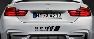 SPORT Edition Vinyl-Aufkleber, Rennsportwagen-Stoßstangenlogo, passend für BMW SCHWARZ
