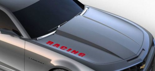 RACING-Vinyl-Aufkleber, Sportaufkleber, Motorhaube, Logo, passend für CAMARO RED
