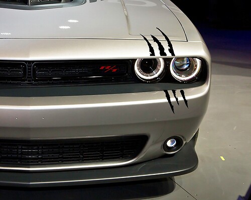 Claws Track Motorhauben-Frontstoßfänger Vinyl-Aufkleber für Dodge Challenger