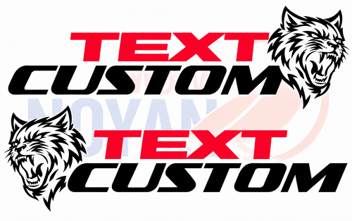 TEXT CUSTOM Cat Pair — Vinyl-Aufkleber (Universal)