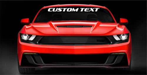 Benutzerdefinierter Text Fett Kursiv Windschutzscheiben Vinylaufkleber Banner für Musclecar Musclecarmodel