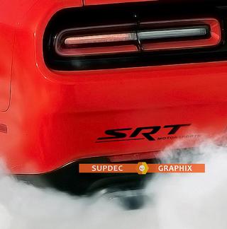SRT Motorsports Vinyl Aufkleber Aufkleber Heckstoßstange für Dodge Charger Challenger Viper Hellcat Demon