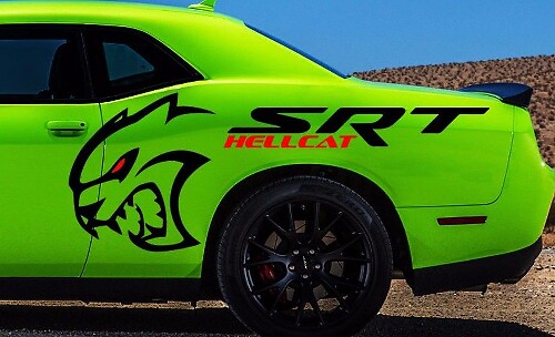 SRT Hellcat Style Kotflügel Vinyl-Aufkleber-Kit für Dodge Challenger