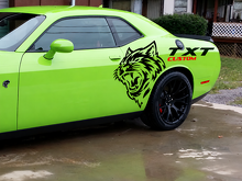 CUSTOM Cat Quarter Graphic — Vinyl-Aufkleber (Seite) für Dodge Challenger SRT, Hellcat_2