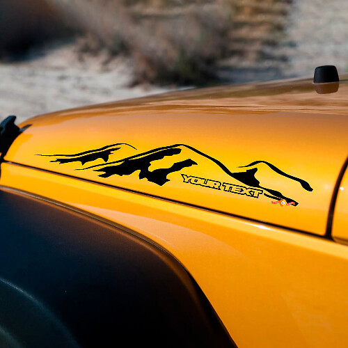 Mountain Style Motorhauben-Seitenaufkleber für Jeep Wrangler Rubicon Sahara