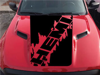 Dodge Ram Hemi Rebel Hood Logo Truck Vinyl Aufkleber Grafik Splash SUV