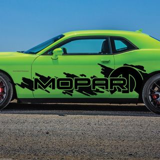Dodge Challenger Mopar Splash Grunge Logo Vinyl Aufkleber Grafik Camo