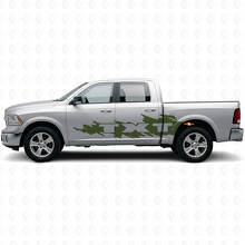 Schlamm-Spritz-Stil Schriftzug Seiten-Vinylaufkleber Set für Dodge Ram_3