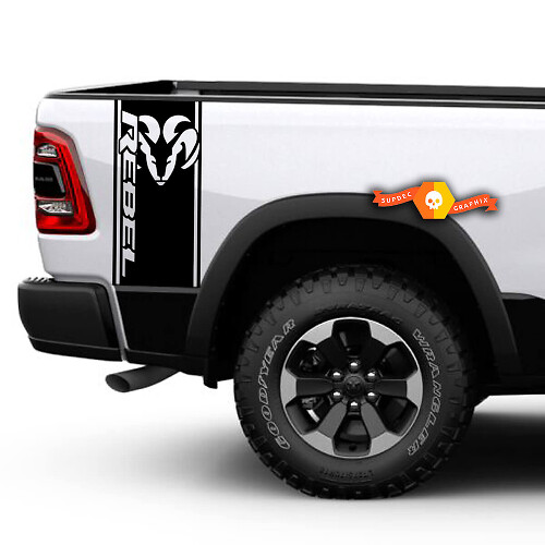 Rebel Logo Seitenstreifen Vinyl-Aufkleber-Kit für Dodge Ram